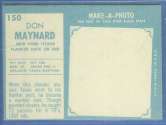 1961 Topps Football card back