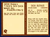 1967 Philadelphia Football card back