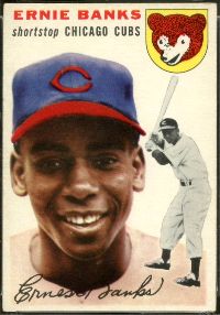 Ernie Banks Cards & Items  Baseball card front