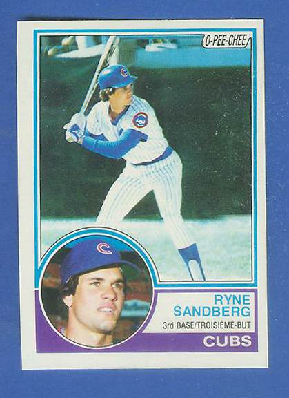 1983 O-Pee-Chee/OPC # 83 Ryne Sandberg ROOKIE (HALL-of-FAMER) (Cubs) Baseball cards value