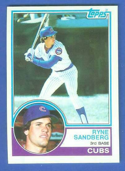 1983 Topps # 83 Ryne Sandberg ROOKIE (HALL-of-FAMER) (Cubs) Baseball cards value