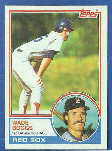 1983 Topps #498 Wade Boggs ROOKIE (HALL-of-FAMER) (Red Sox) Baseball cards value