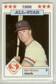 1986 Southern League #3 Mark McGwire All-Star (Huntsville) Baseball cards value