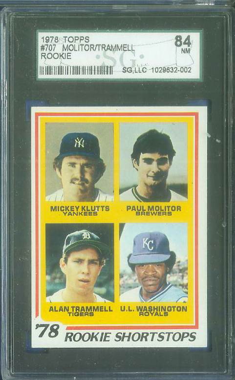 1978 Topps #707 Paul Molitor/Alan Trammell ROOKIES [#] (Brewers/Tigers) Baseball cards value