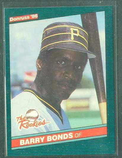 Barry Bonds - 1986 Donruss Rookies #11 ROOKIE (NEAR MINT to NM/MINT) Baseball cards value