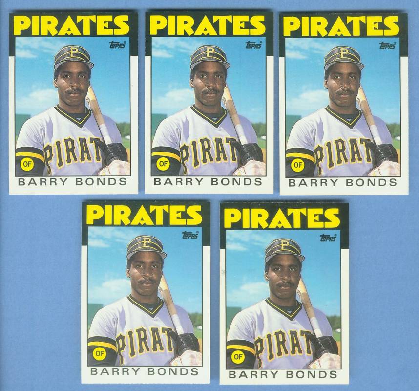 Barry Bonds - 1986 Topps Traded #11T - Lot of (10) ROOKIE cards Baseball cards value