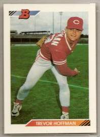 1992 Bowman # 11 Trevor Hoffman ROOKIE (Reds,HOF) Baseball cards value