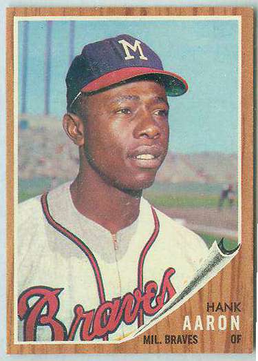 1962 Topps #320 Hank Aaron (Braves) Baseball cards value