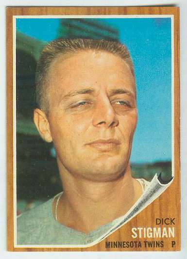 1962 Topps #532 Dick Stigman HIGH # (Twins) Baseball cards value