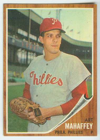 1962 Topps #550 Art Mahaffey SHORT PRINT HIGH # (Phillies) Baseball cards value