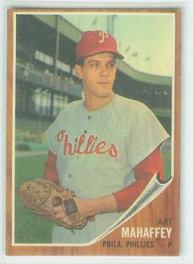 1962 Topps #550 Art Mahaffey SHORT PRINT HIGH # (Phillies) Baseball cards value