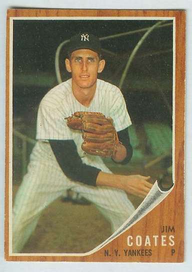 1962 Topps #553 Jim Coates HIGH # (Yankees) Baseball cards value
