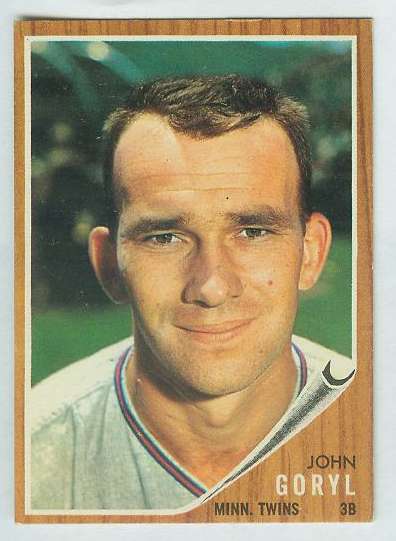1962 Topps #558 John Goryl HIGH # (Twins) Baseball cards value