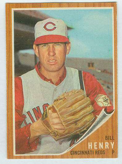 1962 Topps #562 Bill Henry HIGH # (Reds) Baseball cards value