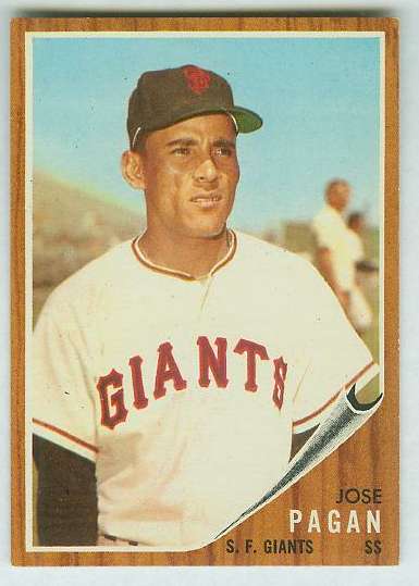 1962 Topps #565 Jose Pagan HIGH # (Giants) Baseball cards value