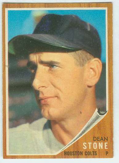 1962 Topps #574 Dean Stone HIGH # (Houston Colts) Baseball cards value