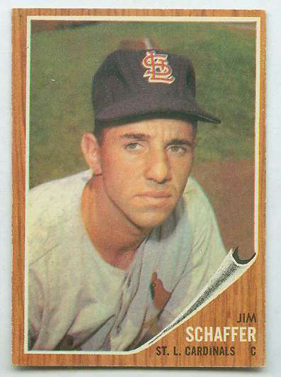 1962 Topps #579 Jim Schaffer SHORT PRINT HIGH # (Cardinals) Baseball cards value