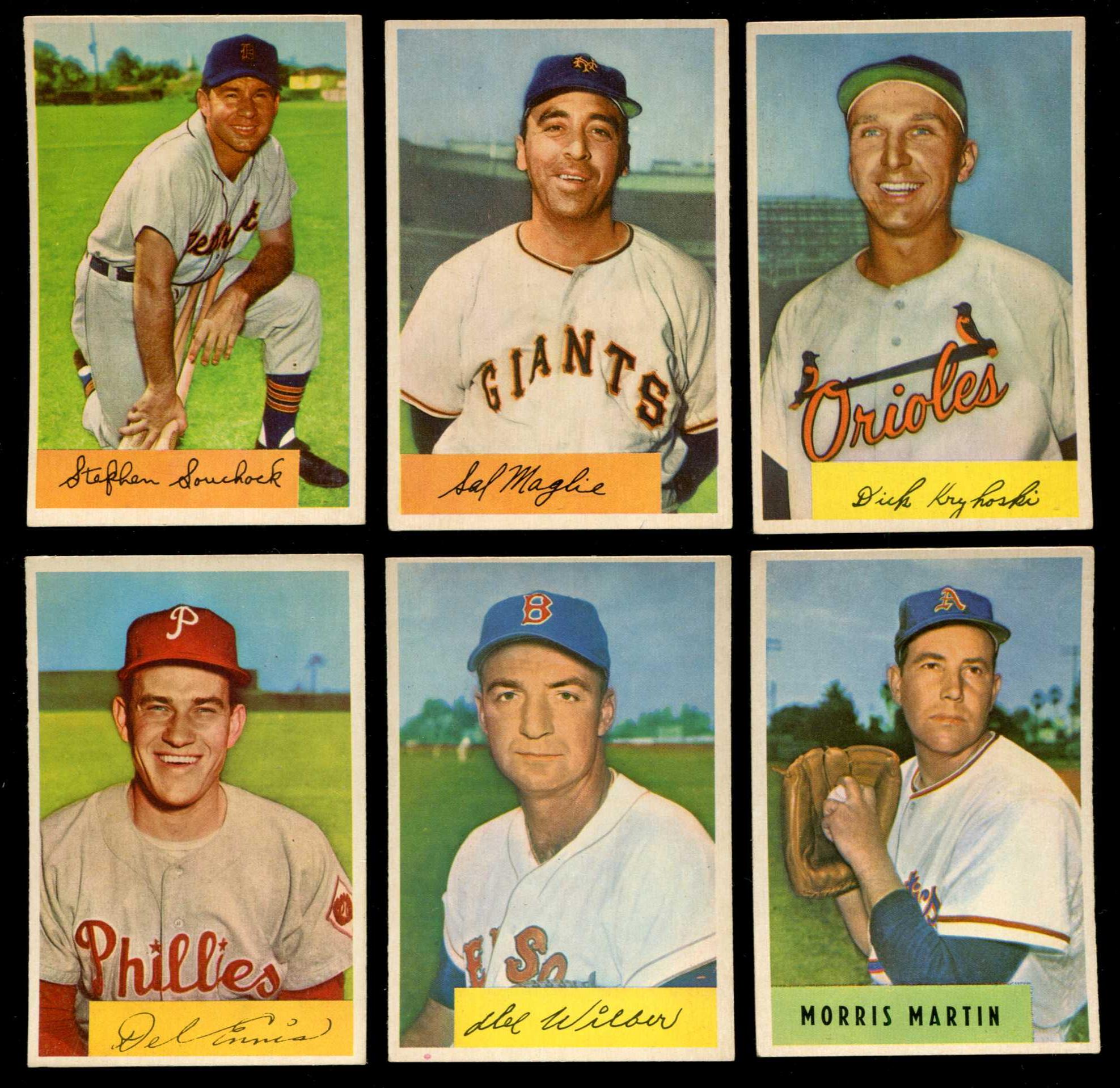 1954 Bowman #103B Stephen Souchock [SCARCE VAR:147/1195 PO] (Tigers) Baseball cards value