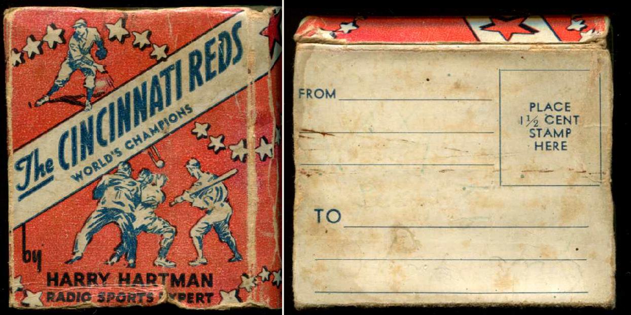 1941 Reds Harry Hartman  - Original MAILING BOX !!! Baseball cards value