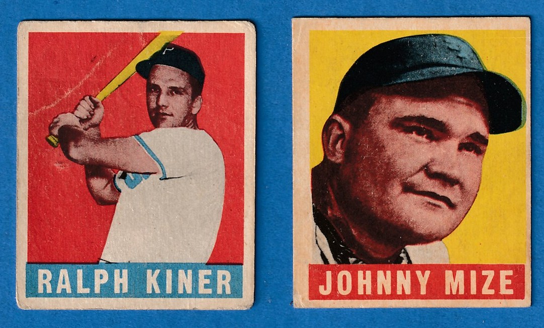 1948-49 Leaf # 46 Johnny Mize (Giants) Baseball cards value