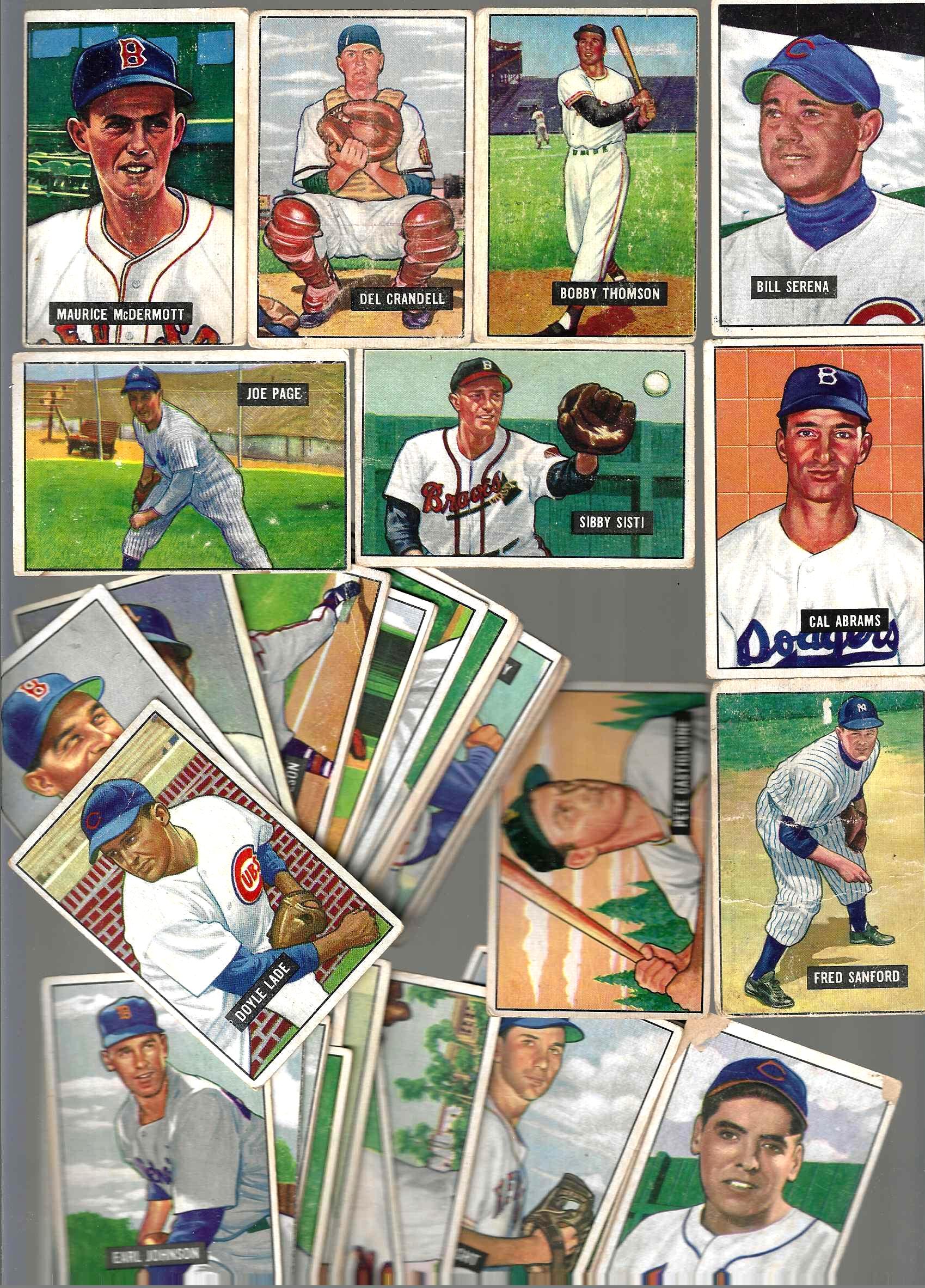 1951 Bowman  - Lot (44) different with (9) hi# Baseball cards value