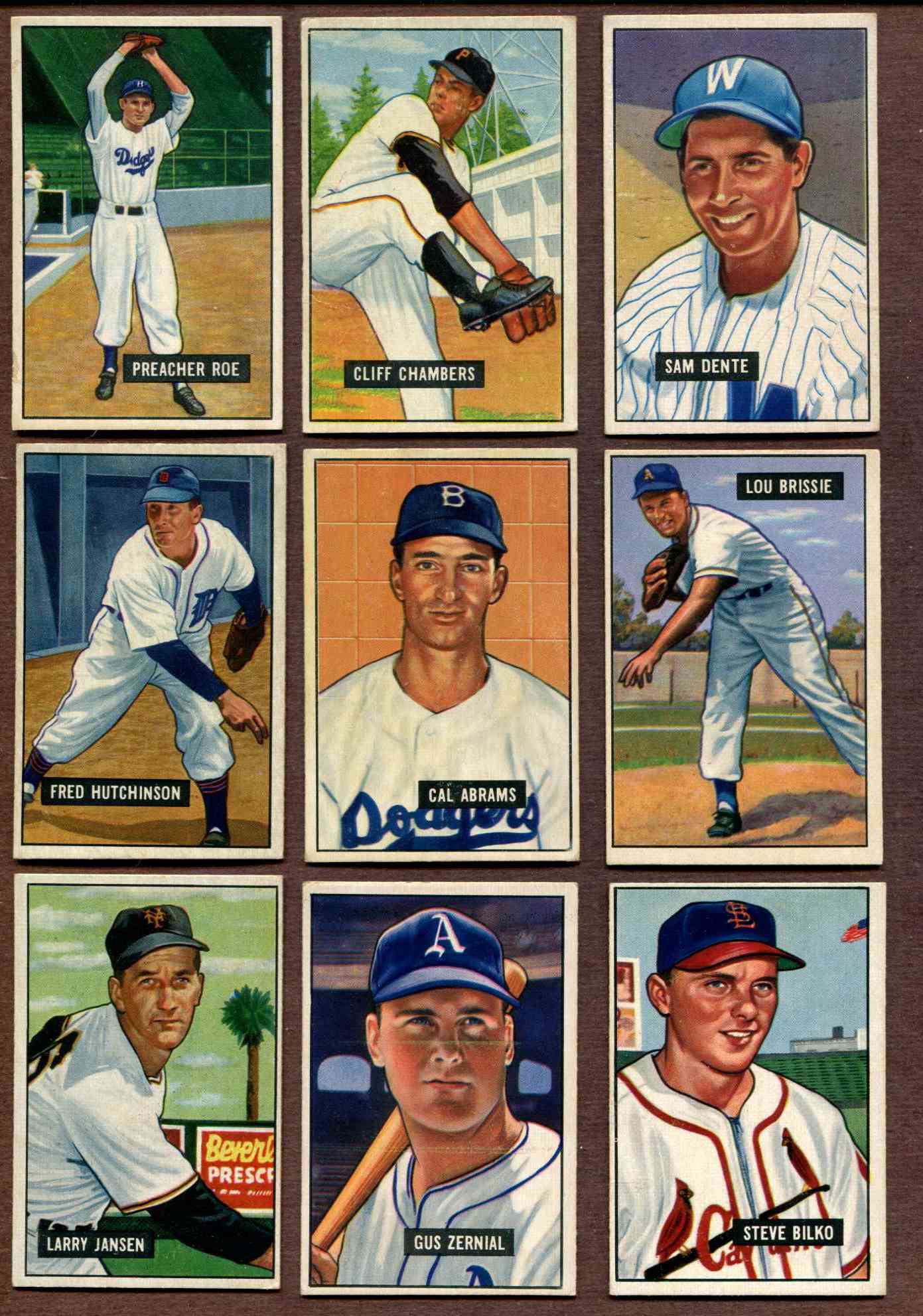 1951 Bowman #162 Larry Jansen (New York Giants) Baseball cards value