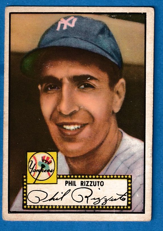 1952 Topps # 11 Phil Rizzuto BLACK-BACK (Yankees) Baseball cards value