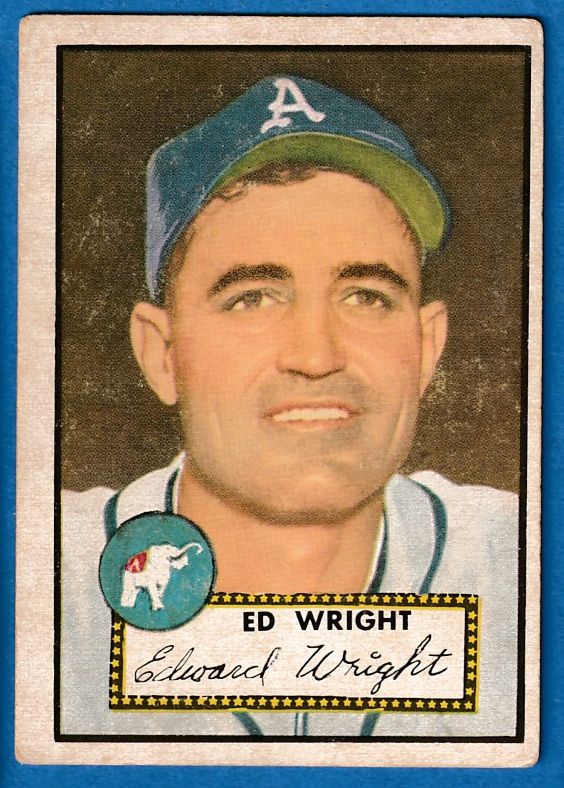 1952 Topps #368 Ed Wright SCARCE HIGH# (Philadelphia A's) Baseball cards value