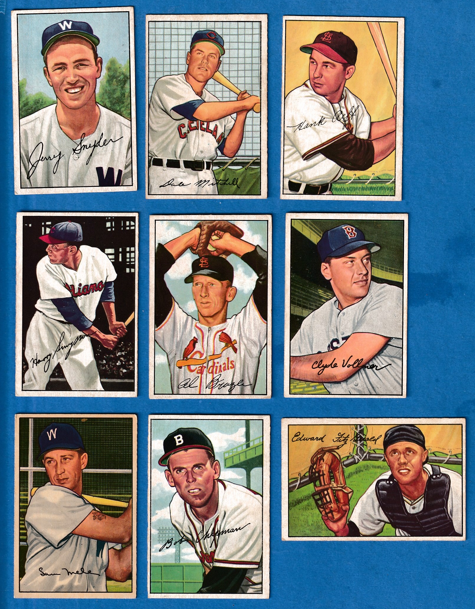 1952 Bowman #223 Harry Simpson SCARCE HI# (Indians) Baseball cards value