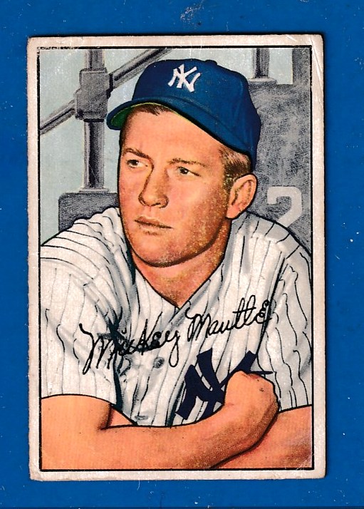 1952 Bowman #101 Mickey Mantle (Yankees) Baseball cards value