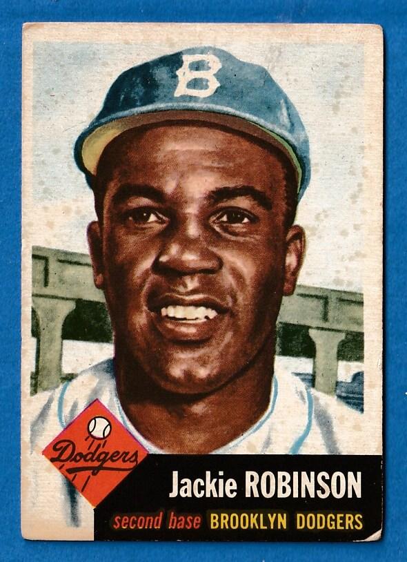 1953 Topps #  1 Jackie Robinson (Brooklyn Dodgers) Baseball cards value