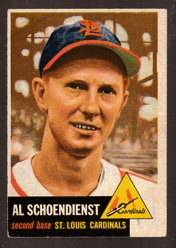 1953 Topps # 78 Al 'Red' Schoendienst (Cardinals) Baseball cards value