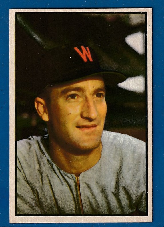 1953 Bowman Color # 22 Bob Porterfield (Senators) Baseball cards value