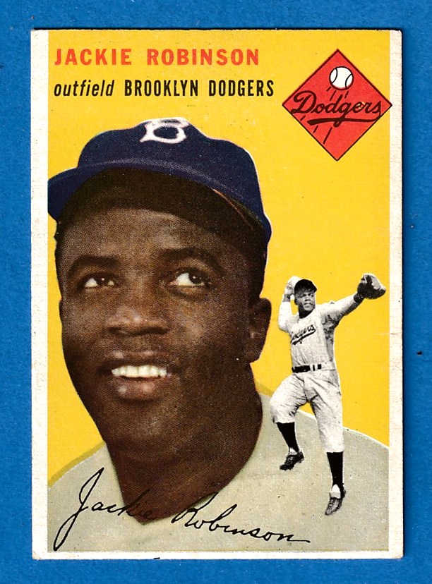 1954 Topps # 10 Jackie Robinson (Brooklyn Dodgers) Baseball cards value