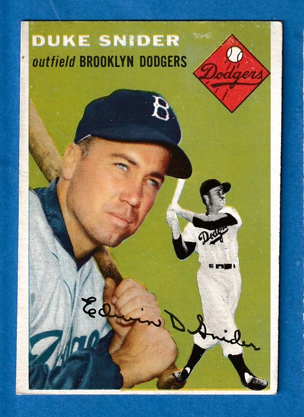 1954 Topps # 32 Duke Snider (Brooklyn Dodgers) Baseball cards value
