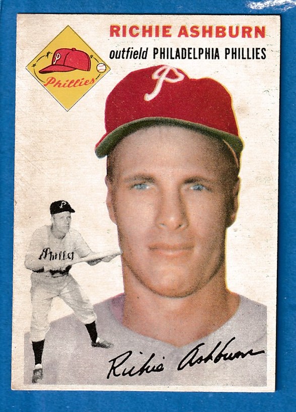 1954 Topps # 45 Richie Ashburn (Phillies) Baseball cards value