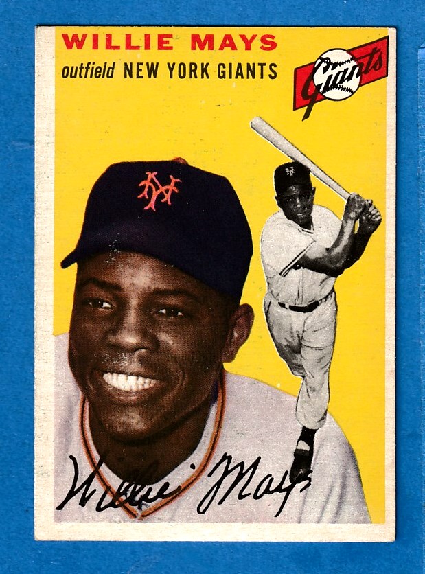 1954 Topps # 90 Willie Mays [#] (NY Giants) Baseball cards value