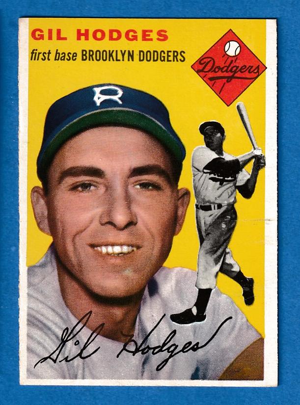 1954 Topps #102 Gil Hodges (Brooklyn Dodgers) Baseball cards value