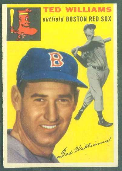 1954 Topps #250 Ted Williams [#] (Red Sox) Baseball cards value