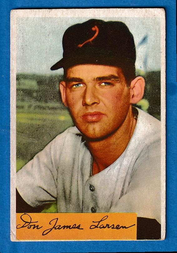 1954 Bowman #101 Don Larsen ROOKIE (Orioles) Baseball cards value