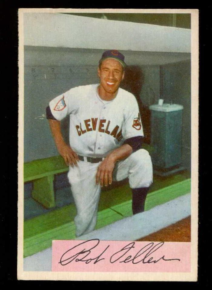 1954 Bowman #132 Bob Feller [#] (Indians) Baseball cards value
