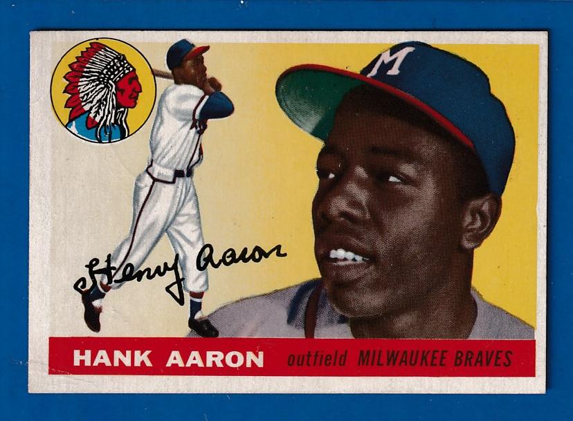 1955 Topps # 47 Hank Aaron (Braves) Baseball cards value