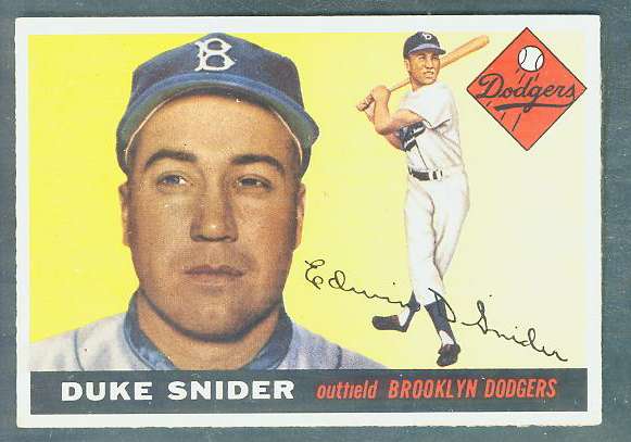 1955 Topps #210 Duke Snider SCARCE HIGH NUMBER [#] (Brooklyn Dodgers) Baseball cards value