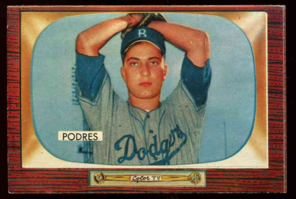 1955 Bowman # 97 John Podres [#] (Brooklyn Dodgers) Baseball cards value