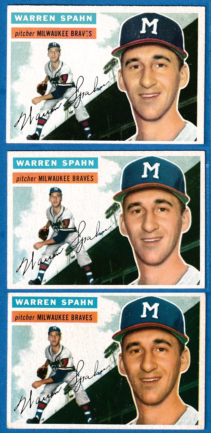 1956 Topps # 10 Warren Spahn [#] (Braves) Baseball cards value