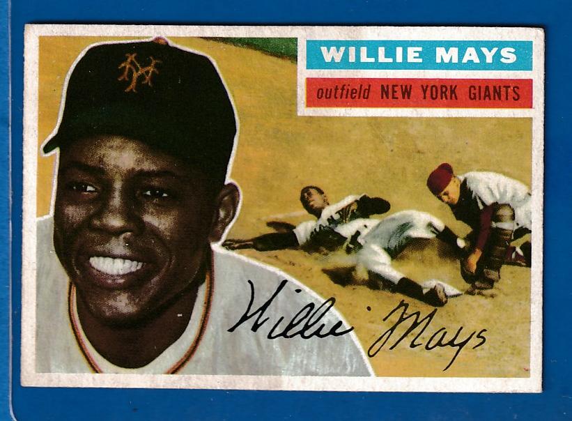 1956 Topps #130 Willie Mays (Giants) Baseball cards value