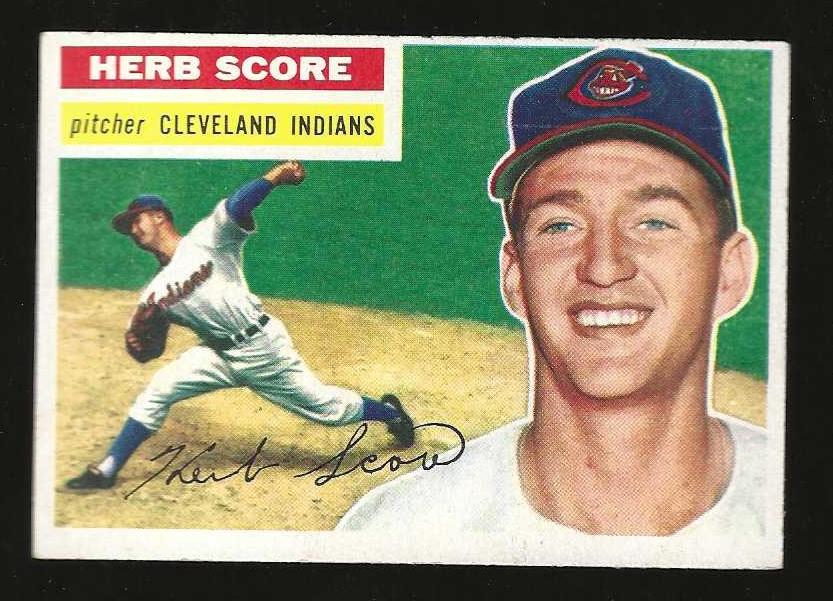 1956 Topps #140 Herb Score ROOKIE [SCARCE VAR:WB] [#] (Indians) Baseball cards value