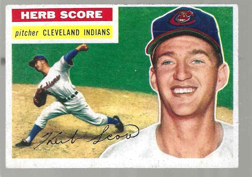 1956 Topps #140 Herb Score ROOKIE [SCARCE VAR:GB] [#] (Indians) Baseball cards value