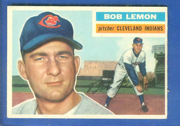 1956 Topps #255 Bob Lemon [#] (HOF,Indians) Baseball cards value