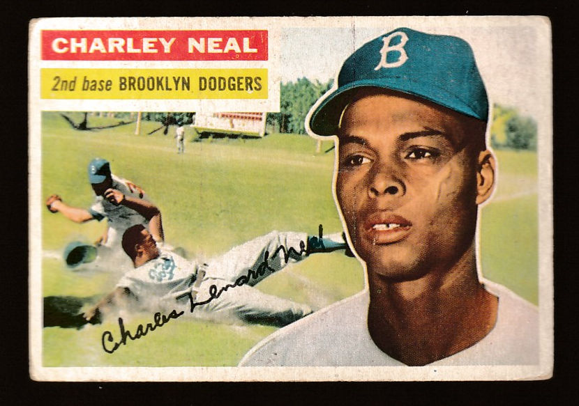 1956 Topps #299 Charlie Neal (Dodgers) Baseball cards value